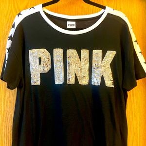PINK Victoria Secret black t-shirt